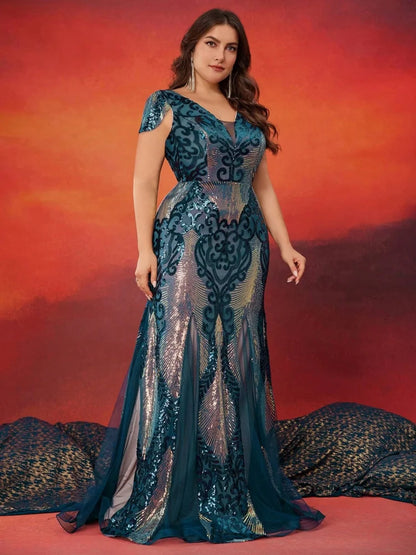 Dámské plus size plesové šaty
