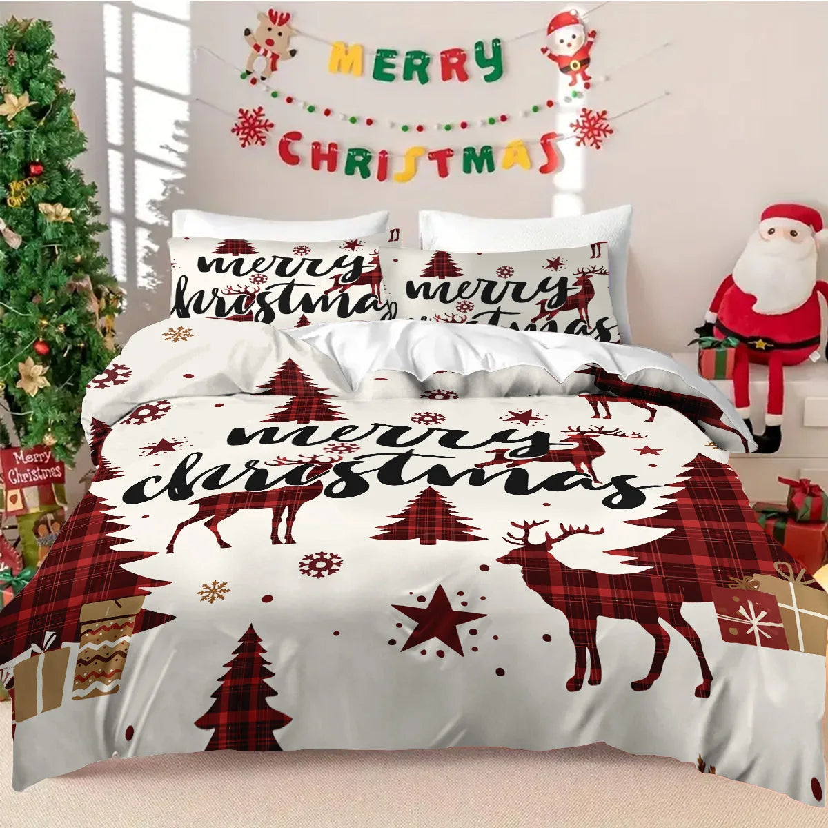 Povlečení s nápisem Merry Christmas