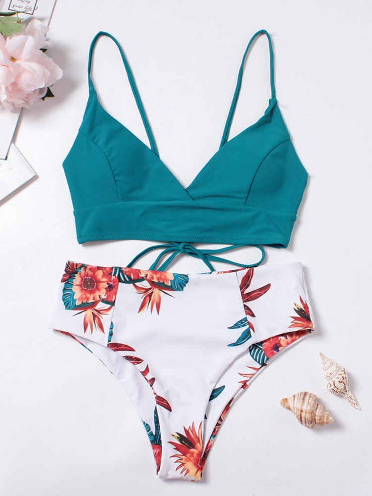 Dámské high waisted bikiny