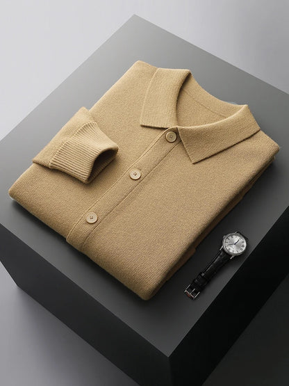 Pánský elegantní kardigan 100 % merino vlna