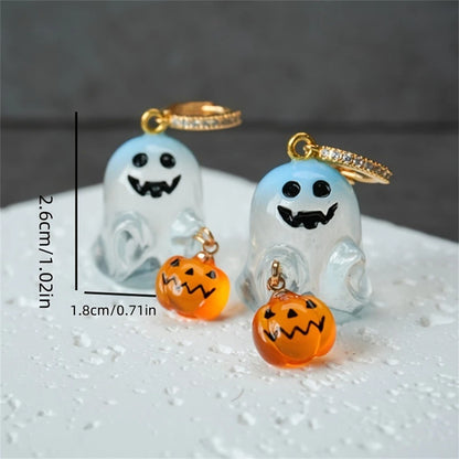 Náušnice Halloweenský duch