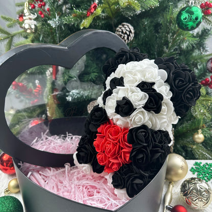 Umělý medvídek z růží 25 cm