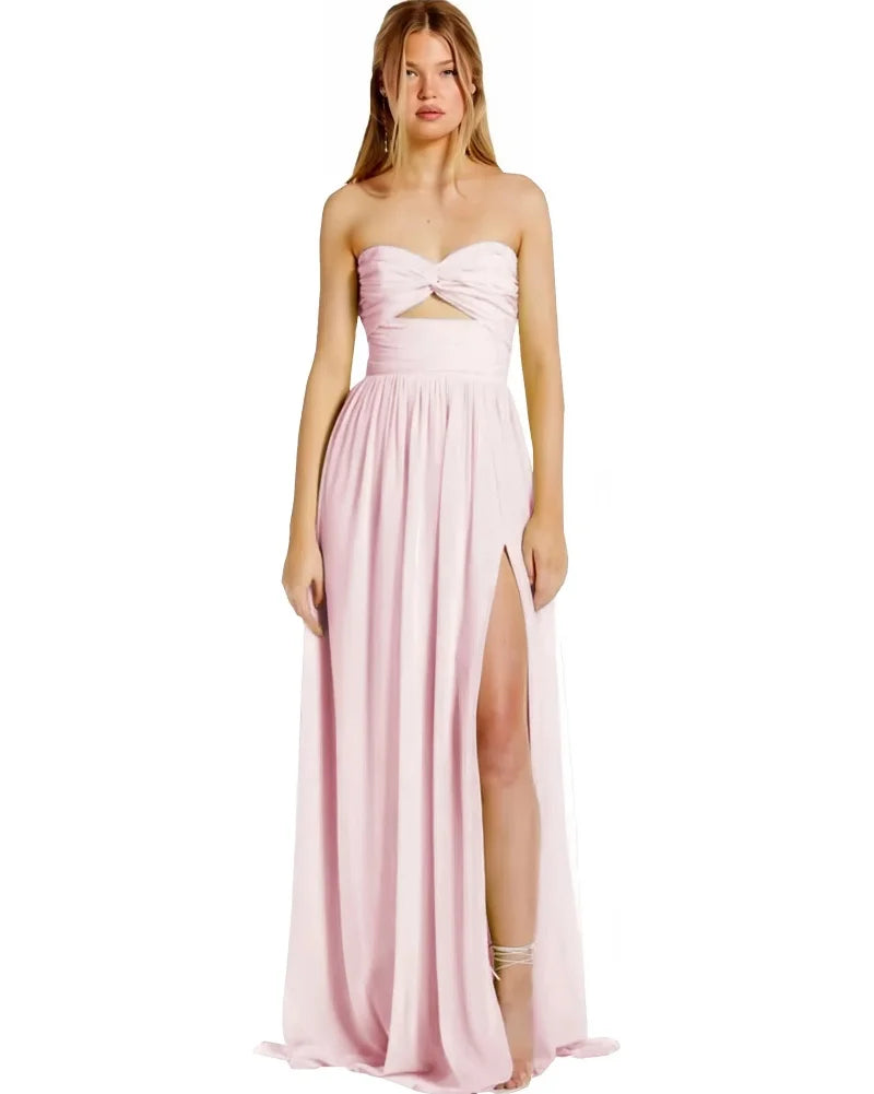 Dámské jednoduché šaty s rozparkem