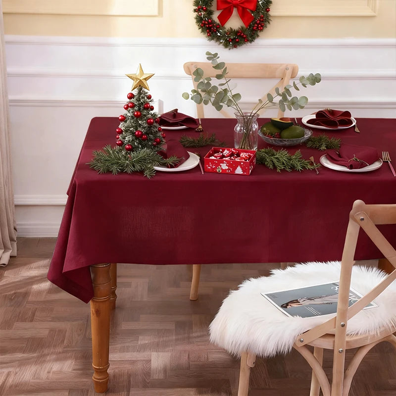 Vánoční jednobarevný obrus