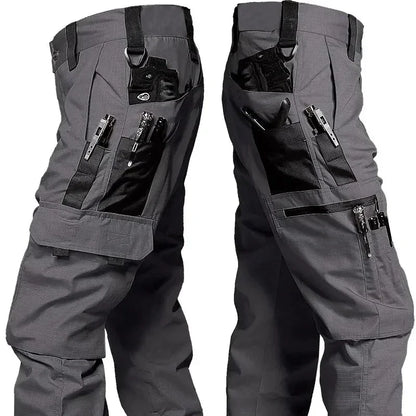 Pánské outdoorové cargo kalhoty, šedá