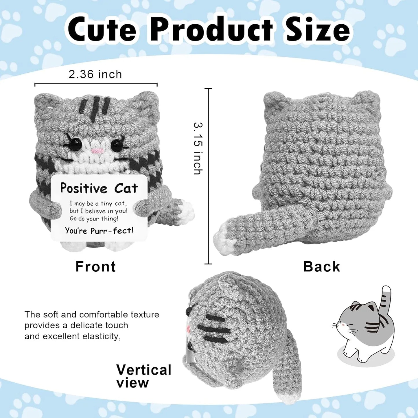 Háčkovaná hračka s pozitivní zprávou