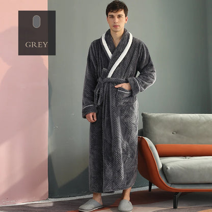 Unisex teplý dlouhý župan