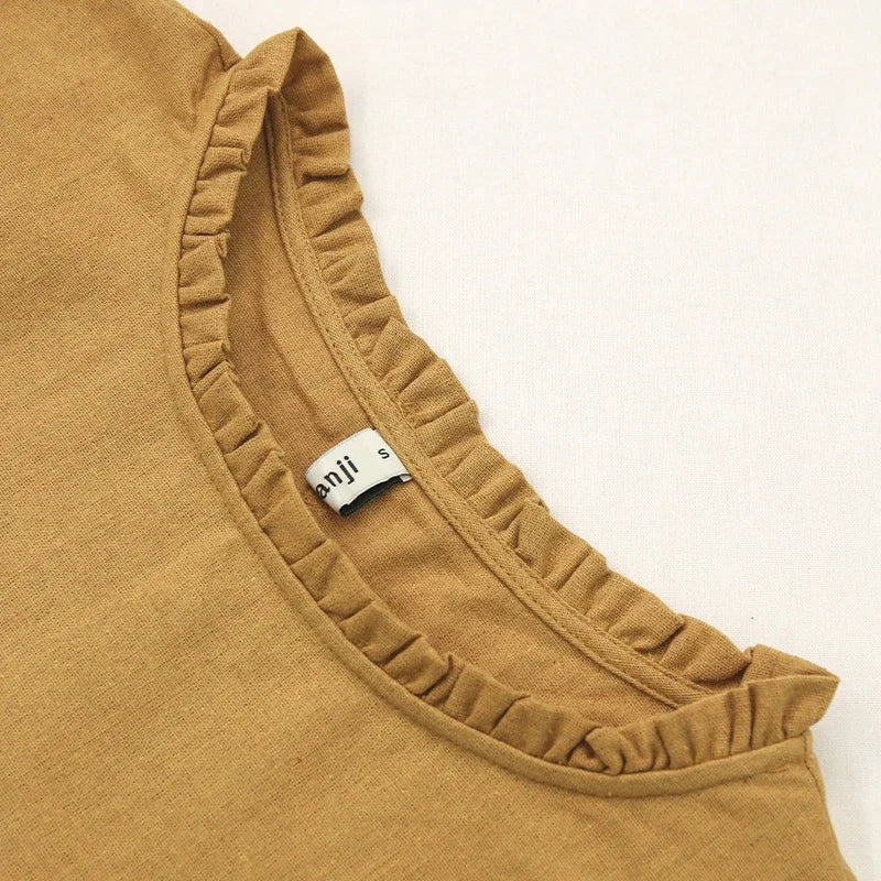 Dámský lněný oversized top
