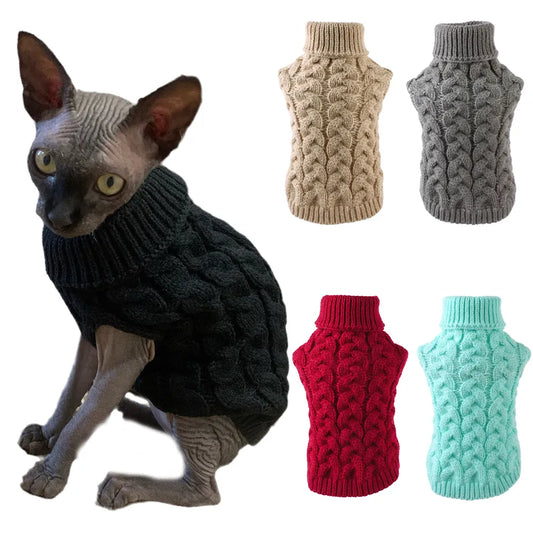 Pletený svetr pro kočky