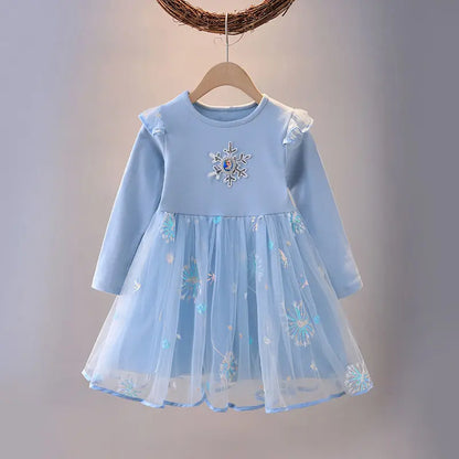 Dívčí šaty Frozen s tutu sukní
