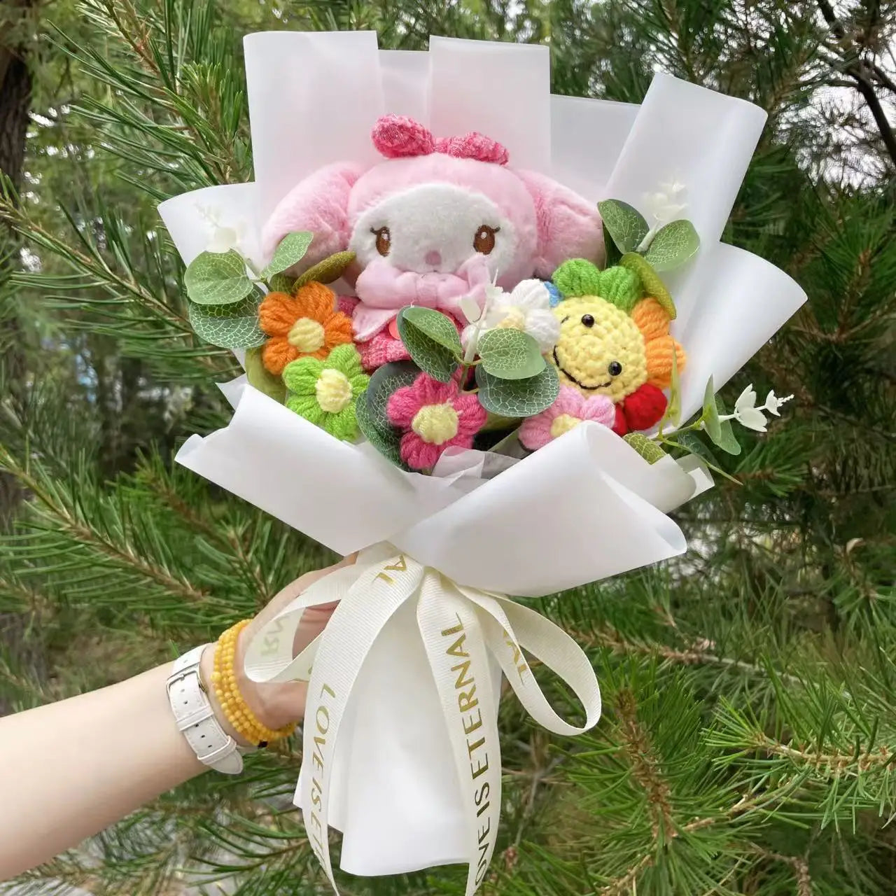 Plyšová kytice Sanrio
