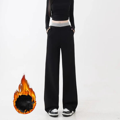 Zateplené stylové kalhoty