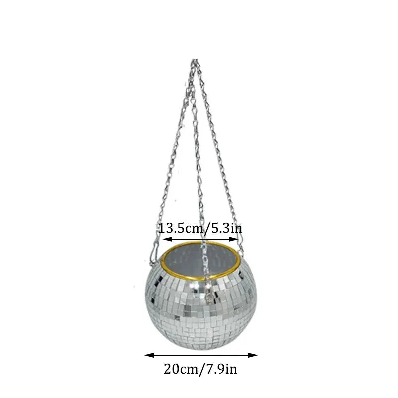 Závěsný květináč disco koule