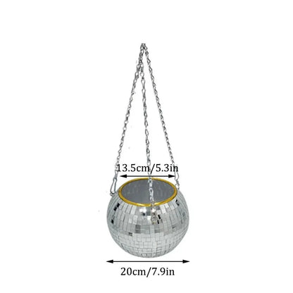 Závěsný květináč disco koule