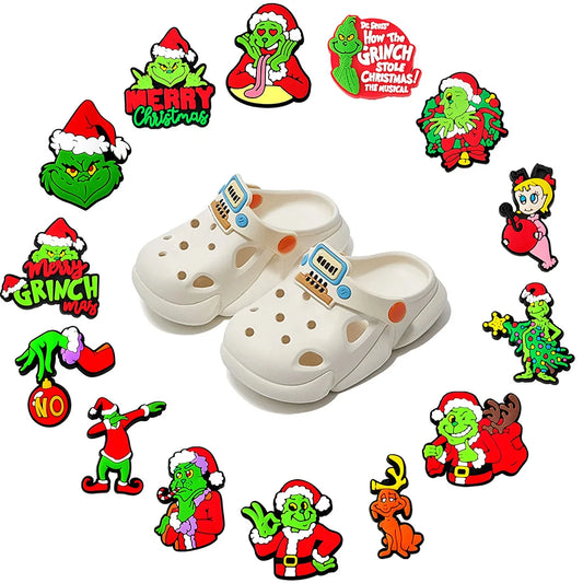 Grinch doplňky na crocs