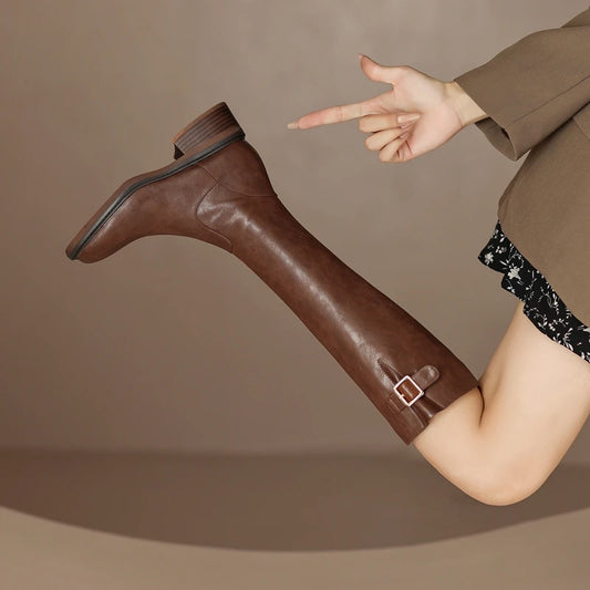 Dámské kožené kozačky