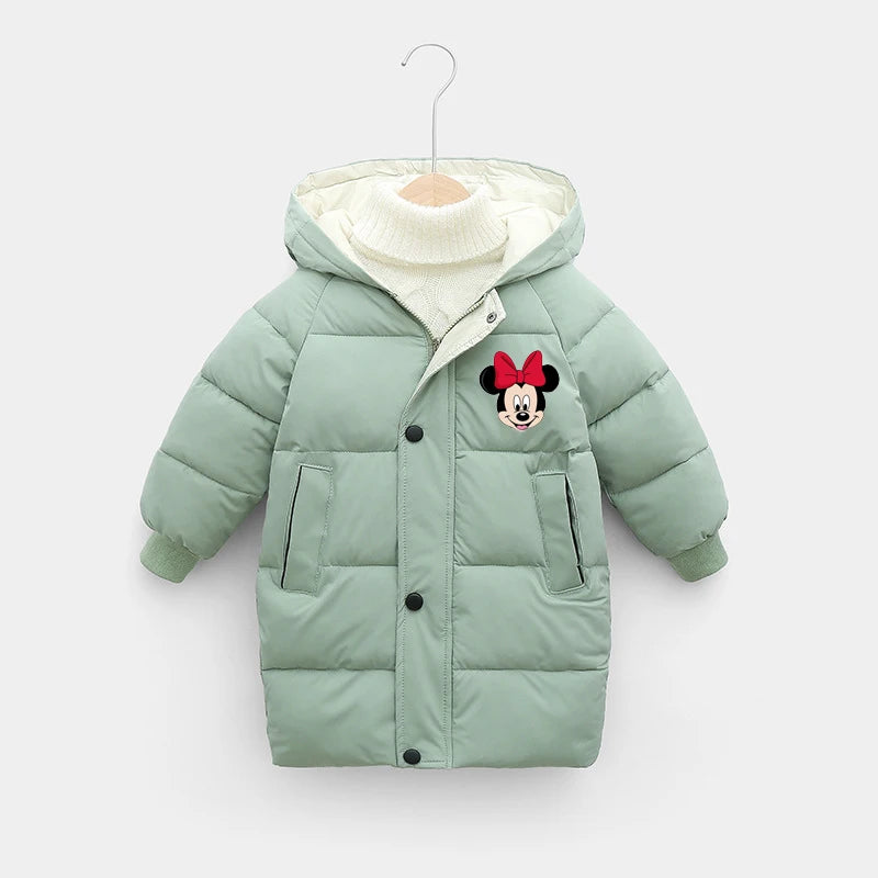 Dívčí dlouhá zimní bunda s Minnie