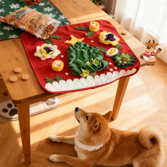 Vánoční podložka na psí pamlsky