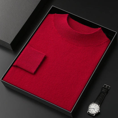 Pánský kašmírový jednobarevný svetr