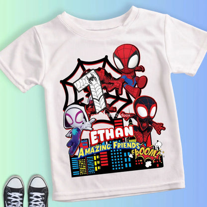 Dětské narozeninové triko Spiderman