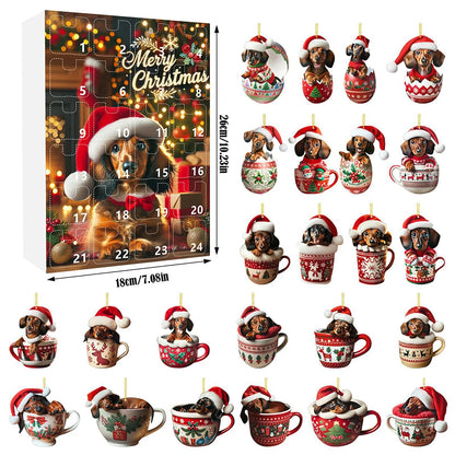 Adventní kalendář s jezevčíkem