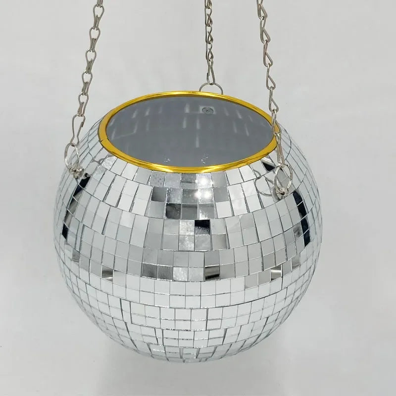 Závěsný květináč disco koule