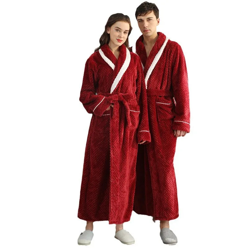 Unisex teplý dlouhý župan