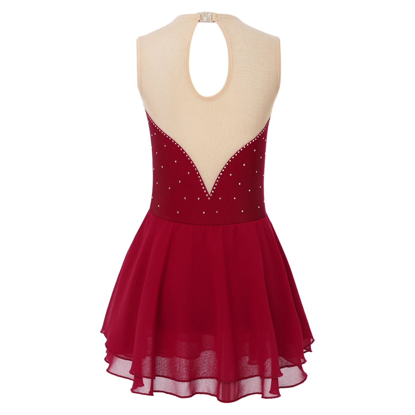 Dívčí šaty na krasobruslení s flitry