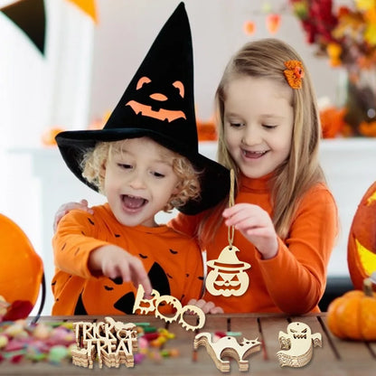 Dřevěné dekorace Halloween