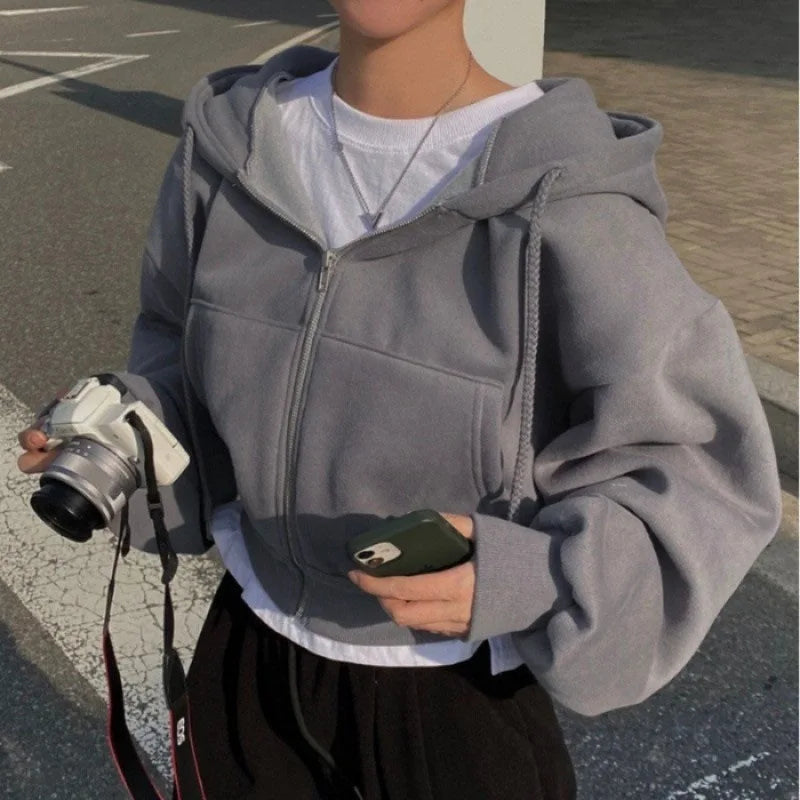 Dámská oversized mikina na zip