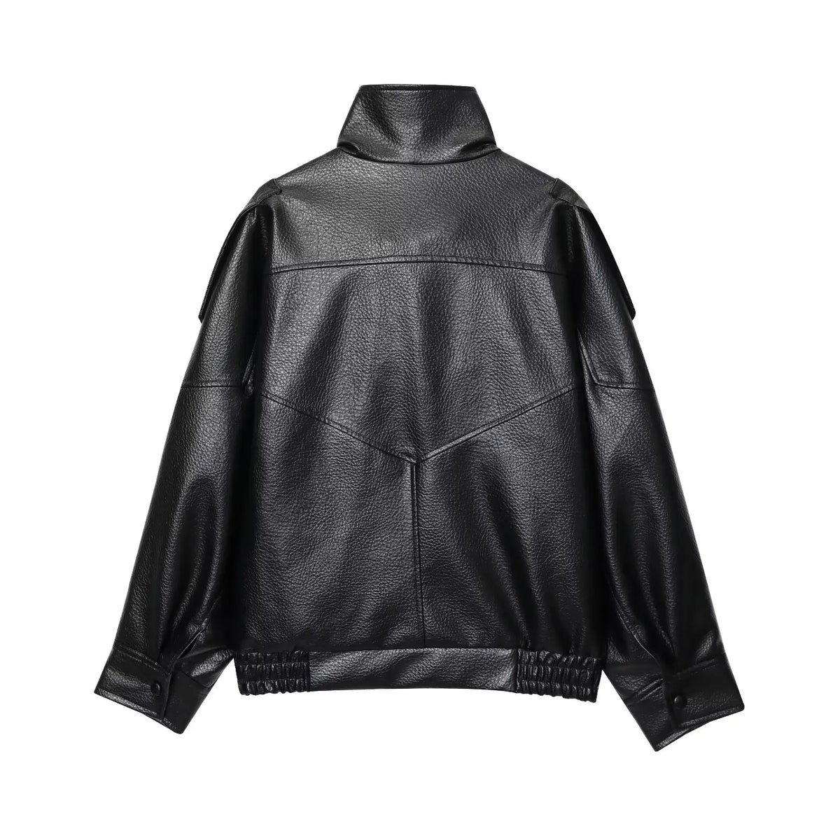 Dámská oversize bunda z eko kůže