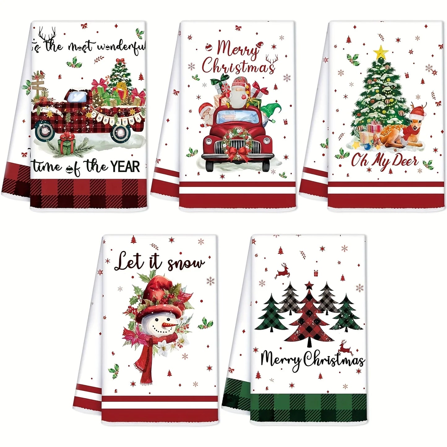 Set vánočních útěrek 5 ks