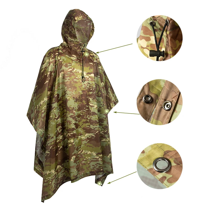 Unisex maskáčová pláštěnka