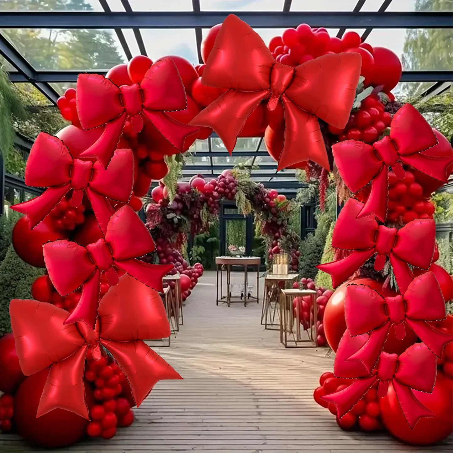 Balónky červené mašle