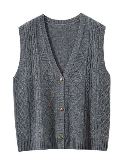 Dámská vesta 100 % merino vlna