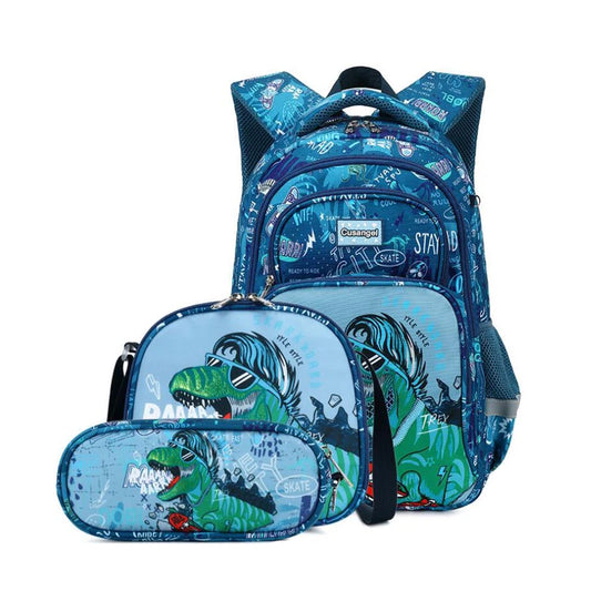 Set školního batohu s dinosaurem