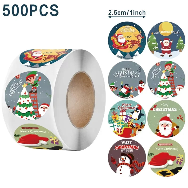 Vánoční samolepky 500 ks