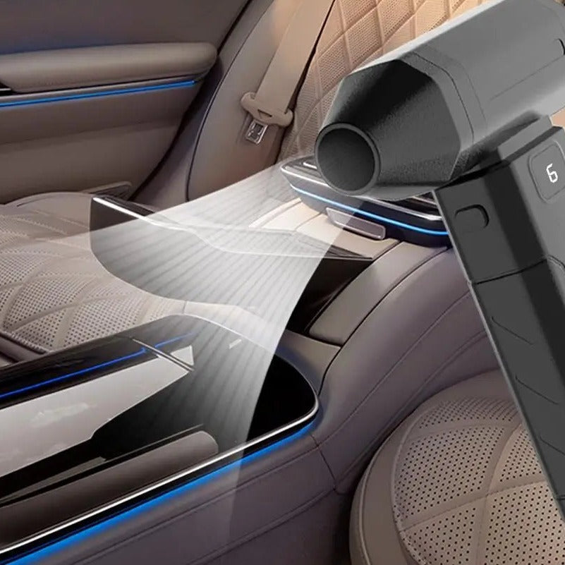 Bezdrátový turbo ofukovač a vysavač prachu, detail