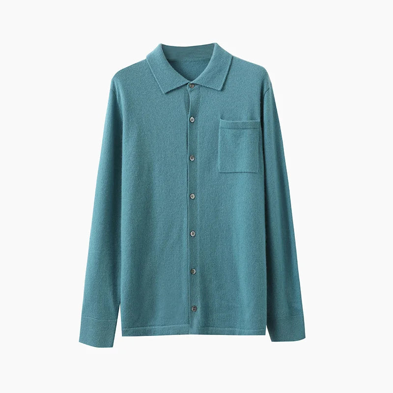 Pánský kašmírový kardigan s knoflíky