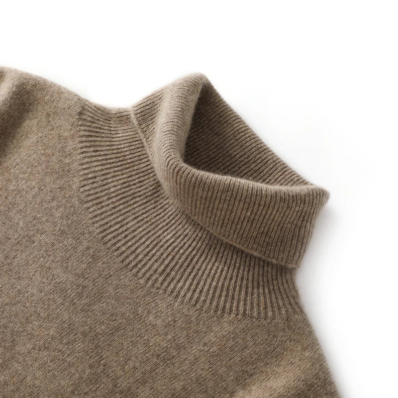 Dámský kašmírový svetr s rolákem