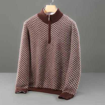 Pánský svetr se zipem z merino vlny