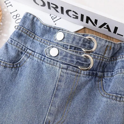 Dívčí wide leg džíny