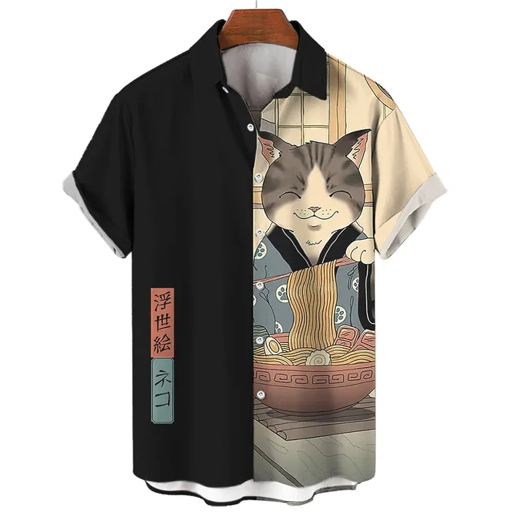 Pánská košile s japonským vzorem