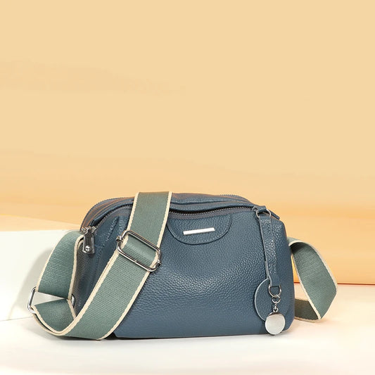 Dámská kožená crossbody kabelka
