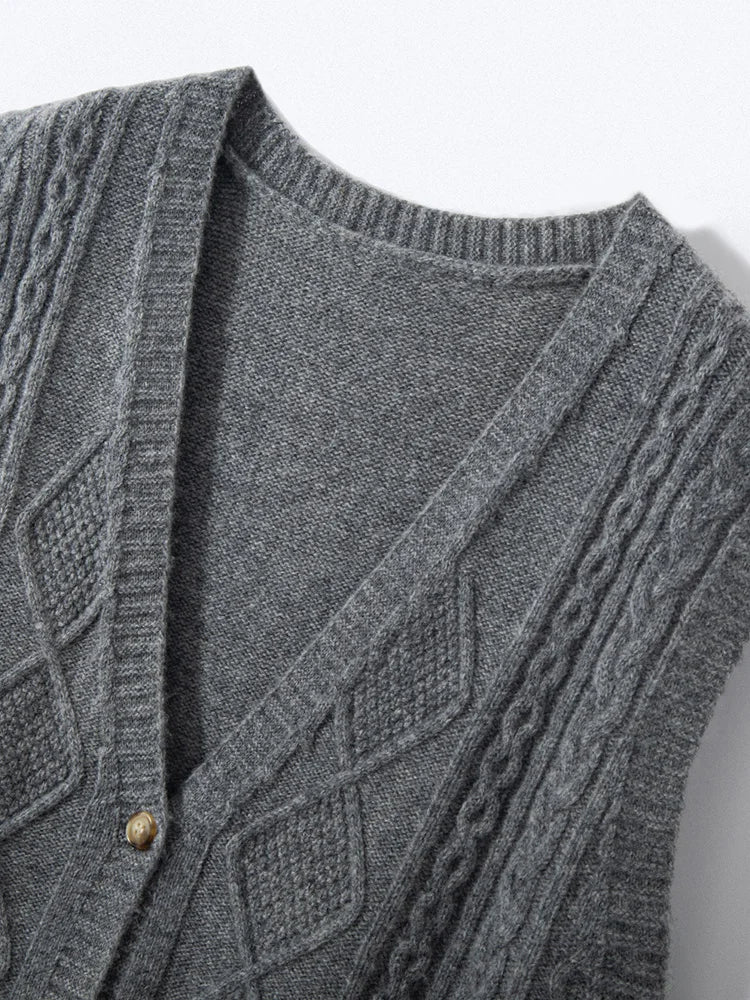 Dámská vesta 100 % merino vlna