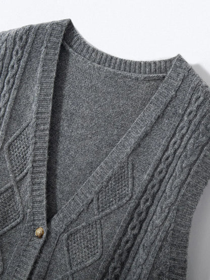 Dámská vesta 100 % merino vlna