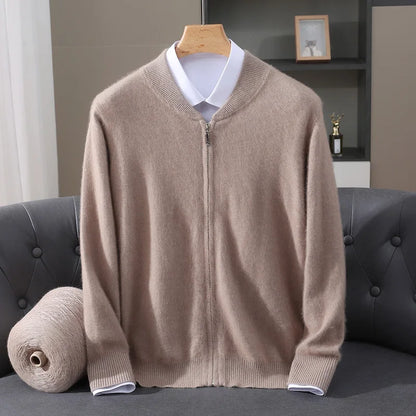 Pánský kašmírový svetr na zip