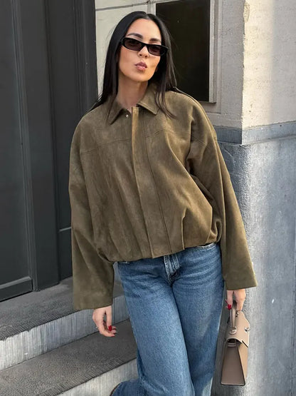 Dámská suede bunda