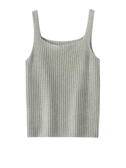 Dámský kašmírový vroubkovaný top