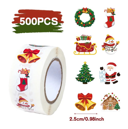 Vánoční samolepky 500 ks